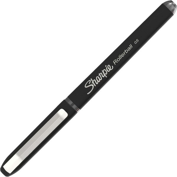 Sharpie Rollerball Pen, 0.5mm Point, 3/10"Wx3/10"Lx7"H, 12/DZ, Black PK SAN2093225